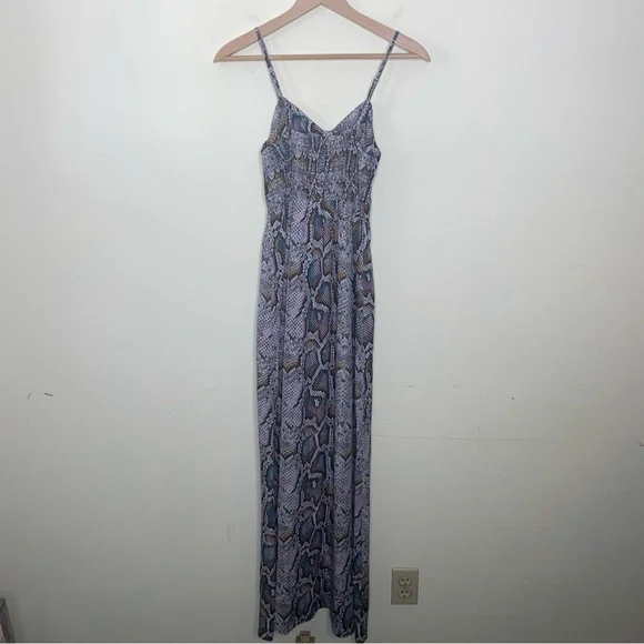 NWT Buddy Love XS Snakeskin Print Maxi Dress - Picture 7 of 8